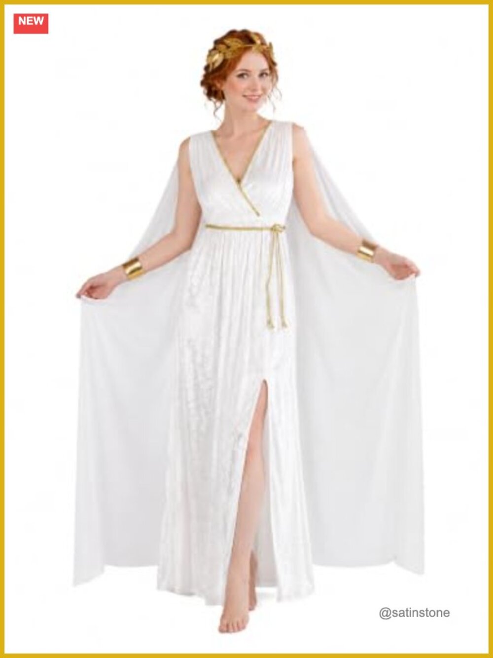 Greek Toga Costume Women Roman Goddess Dress Halloween